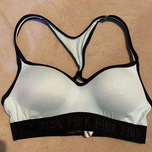 Blue sports bra push up